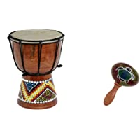 70cm Djembe Bongo Tambor tromel yembe Africa Paint + la maraca tortuga R1